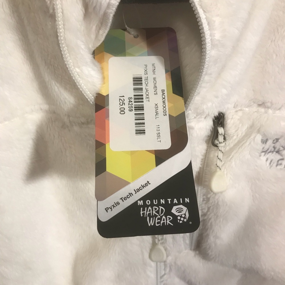 $125 Mountain Hardware coat jacket white fleece - Picture 5 of 8